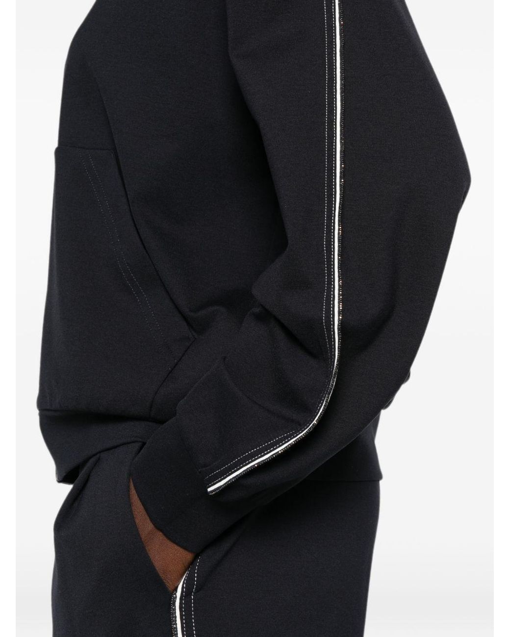 Fabiana Filippi Black Zipped Hoodie