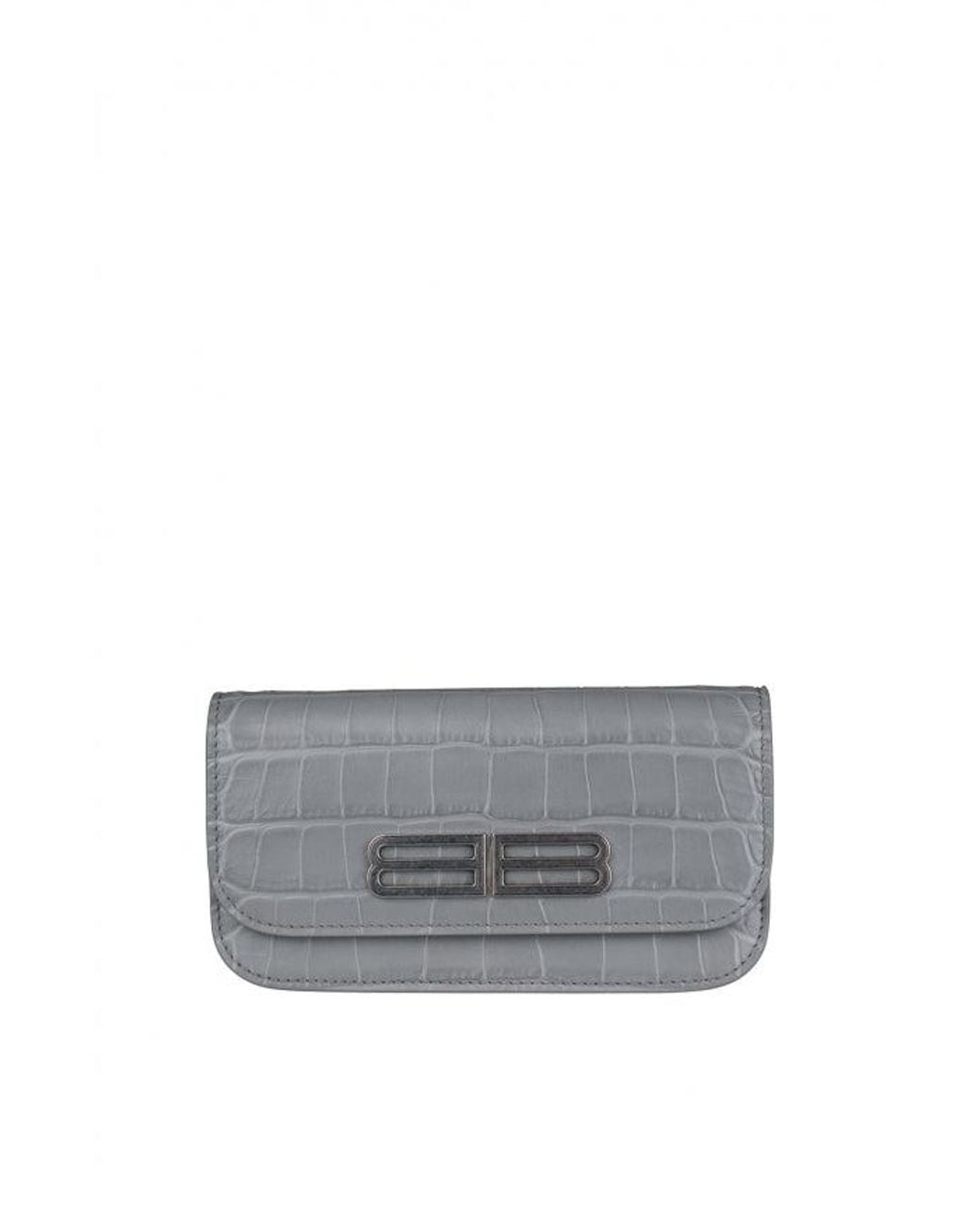 Balenciaga Gray Wallet Chain Gossip