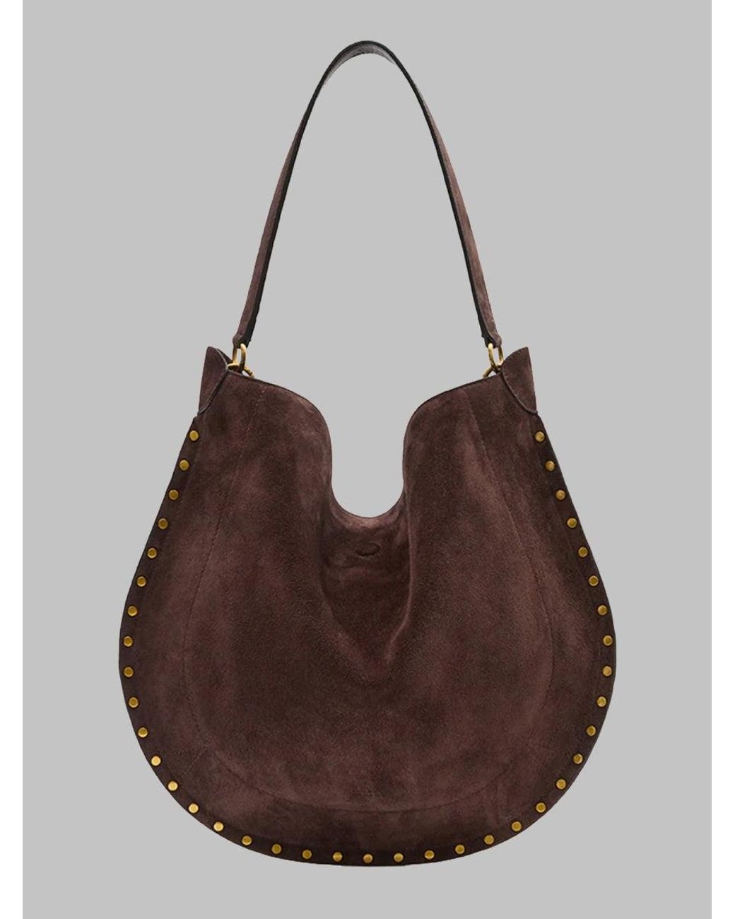 Isabel Marant Brown Shoulder Bag Oskan Hobo Soft Calf Leather