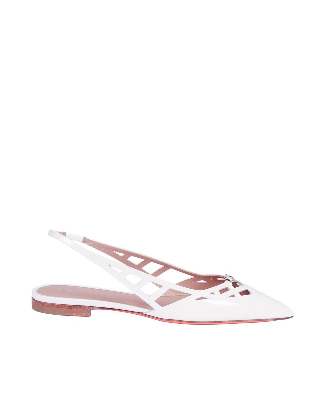 Santoni White Stella Flat Vhdi80