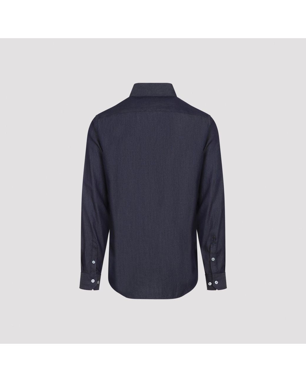 Giorgio Armani Blue Luxury Cotton Shirt For Modern for men
