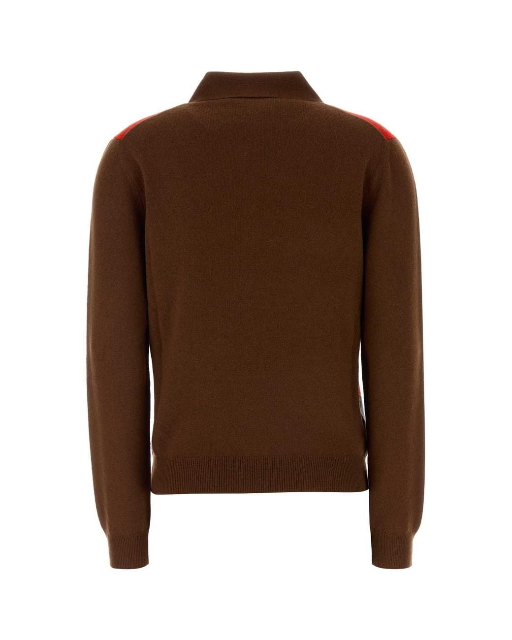Prada Red Cashmere Polo Shirt For