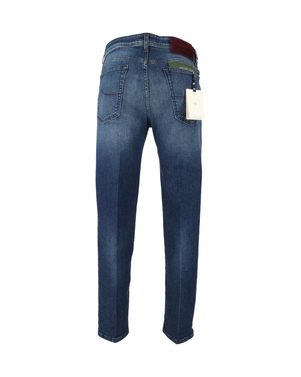 Jacob Cohen Blue Scott Cropped Slim-Fit Jeans for men
