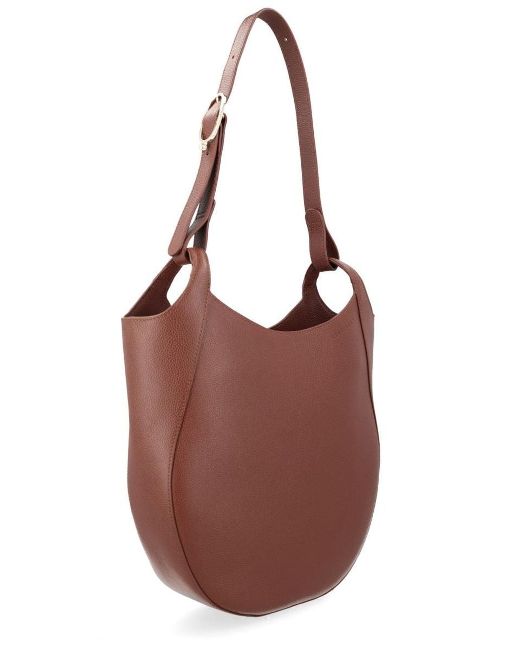 Longchamp Brown Borsa Hobo "Le Foulonné" Large