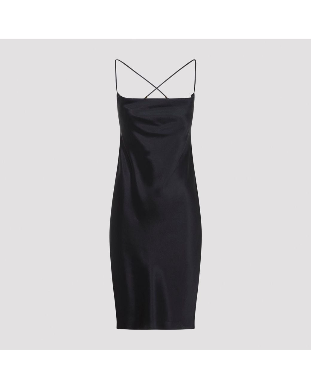 Saint Laurent Black Silk Mini Dress