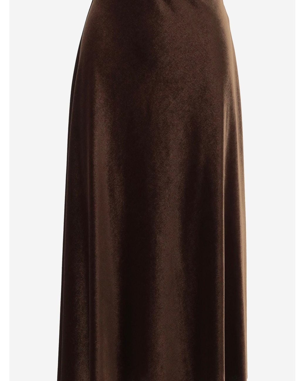 F.it Brown Skirt Stretch Velvet Polyester