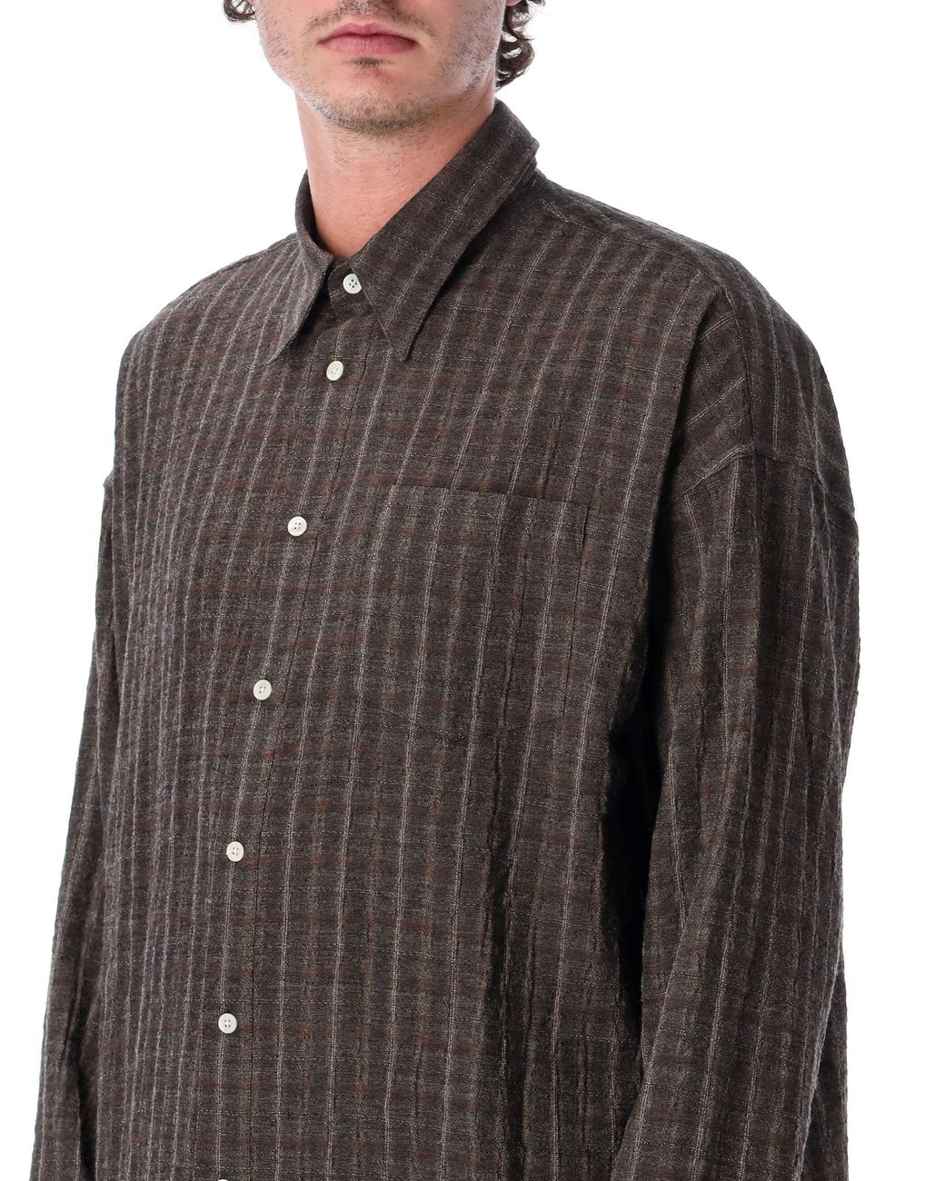 sunflower Gray Plaid Button-Up Shirt for men