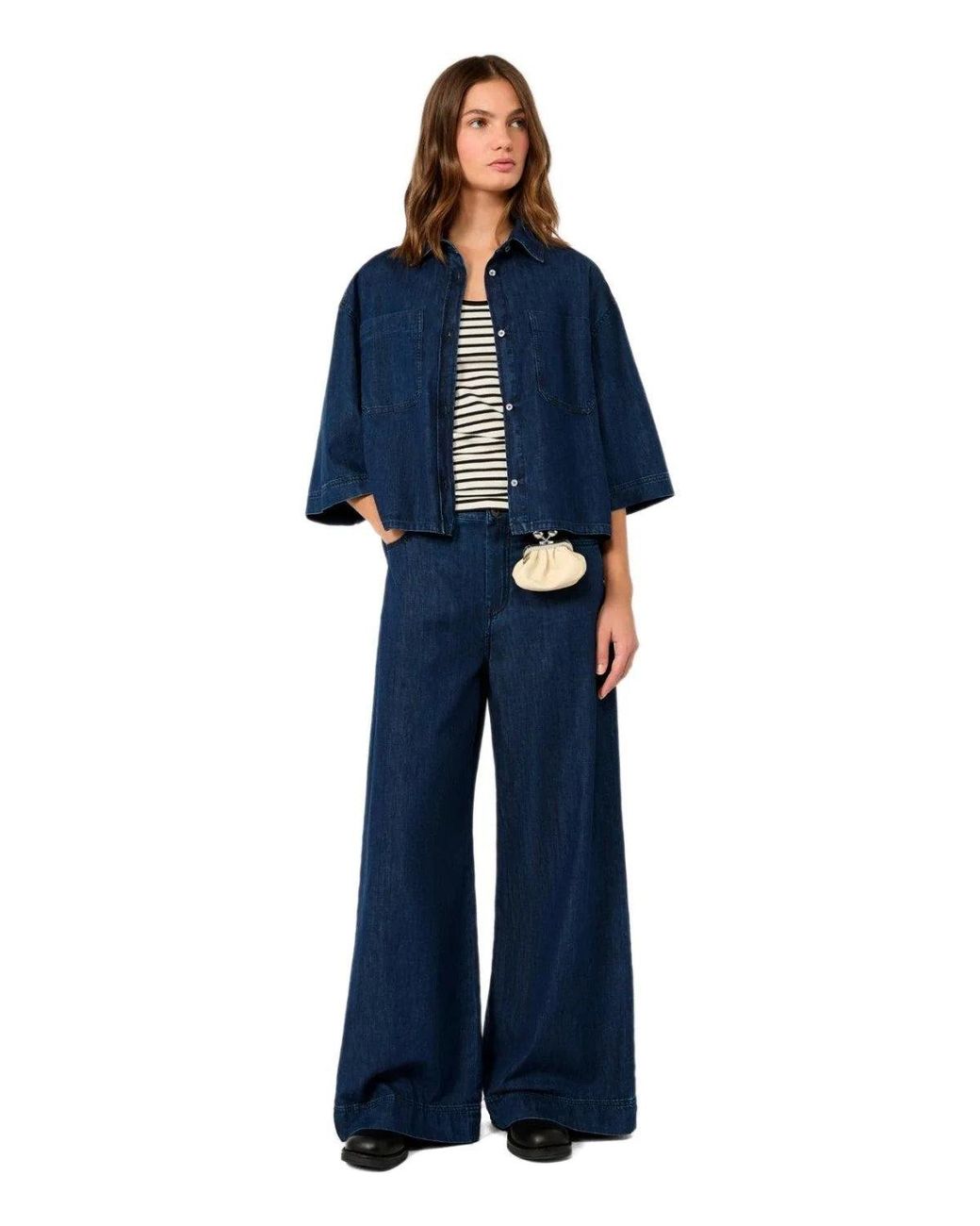 Weekend by Maxmara Blue Vega Dark Wide Leg Jeans