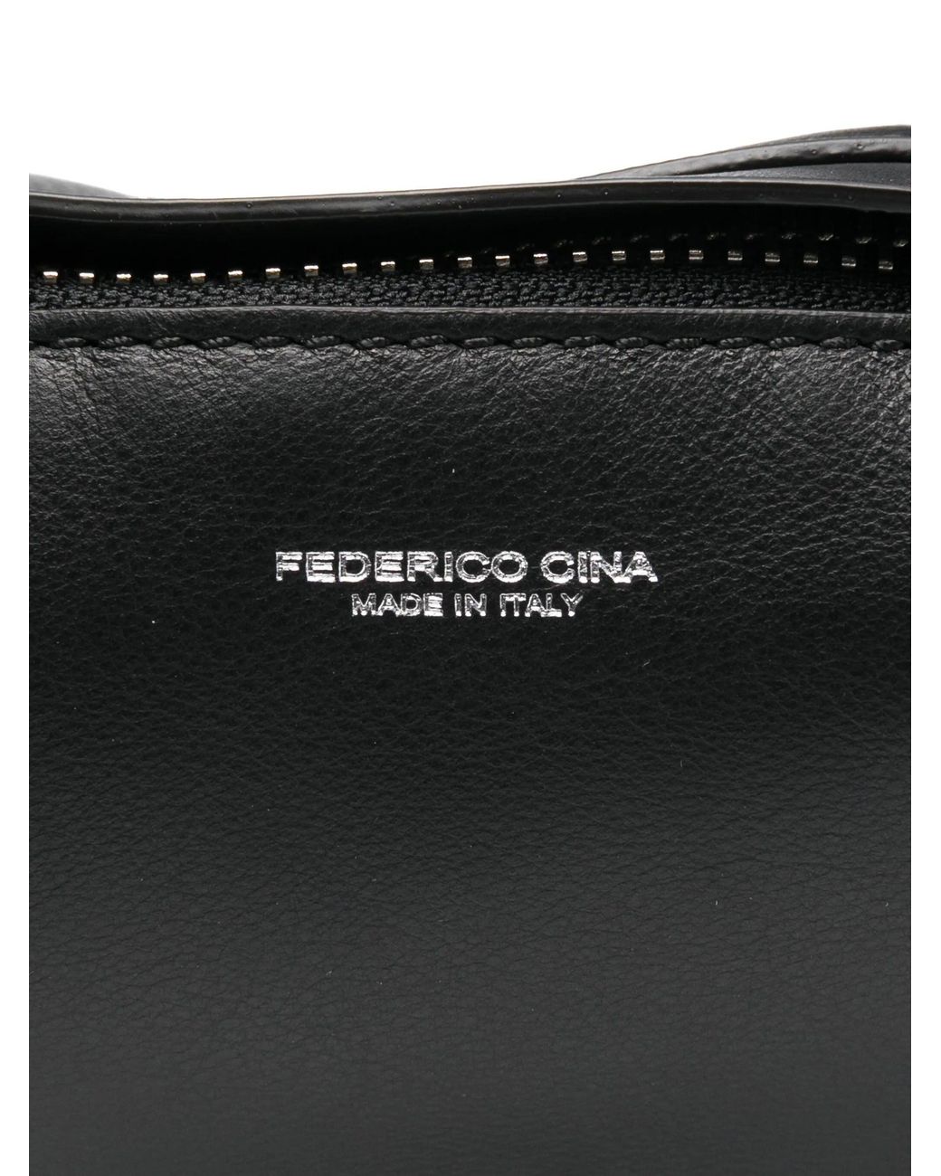 FEDERICO CINA Black Midi Tortellino Bag