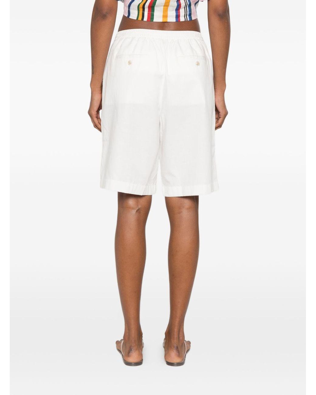 DUNST White Cotton Blend Pajama Shorts