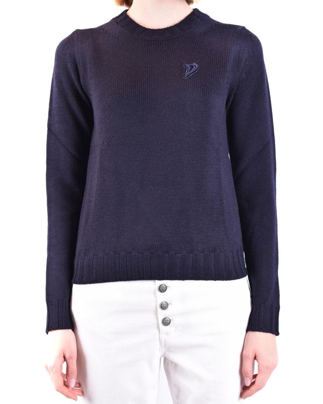 Dondup Blue Cozy Wool Sweater For