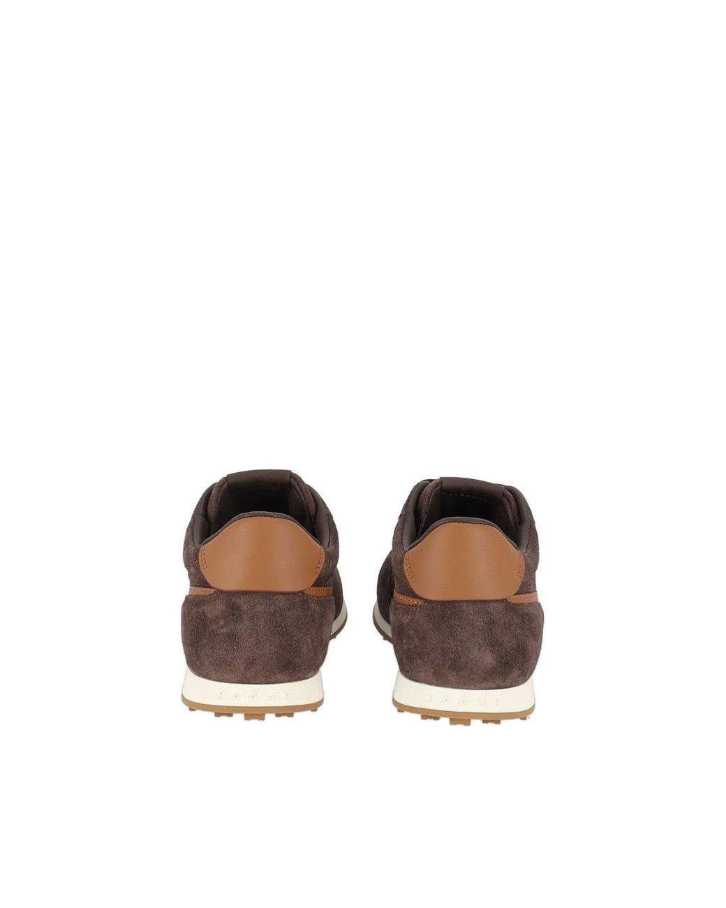 Hogan Brown H699 Suede Low-Top Sneakers