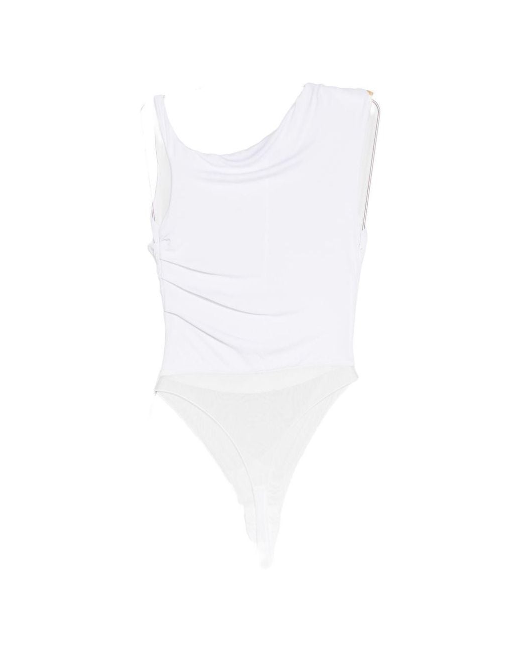 Elisabetta Franchi White Sleeveless Bodysuit