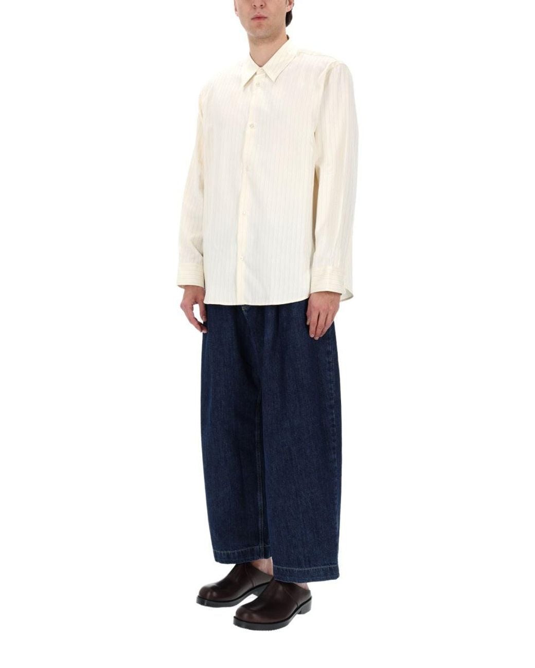 Studio Nicholson Natural Multicolour Cotton Silk Shirt for men