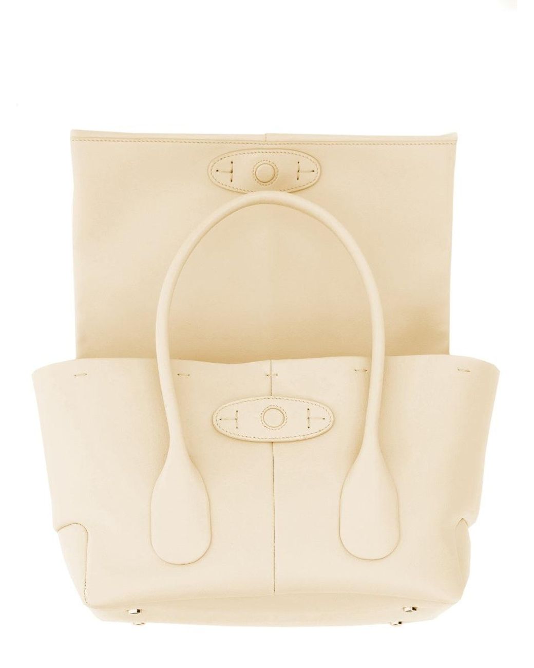 Tod's Natural Reverse Small Di Bag Calfskin Handbags