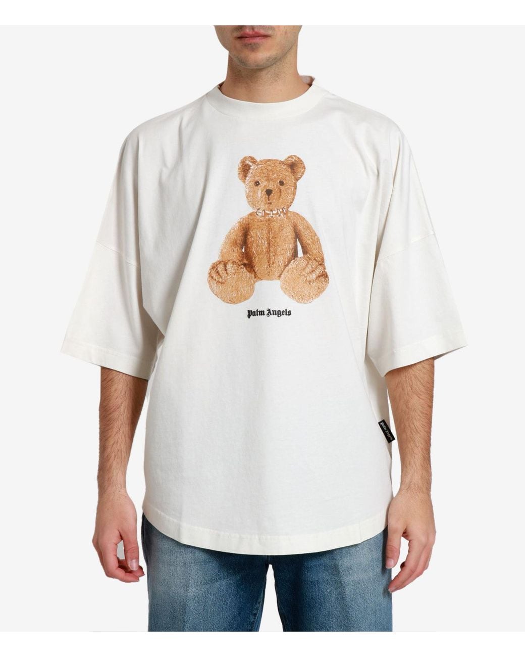Palm Angels White T Shirts And Polos