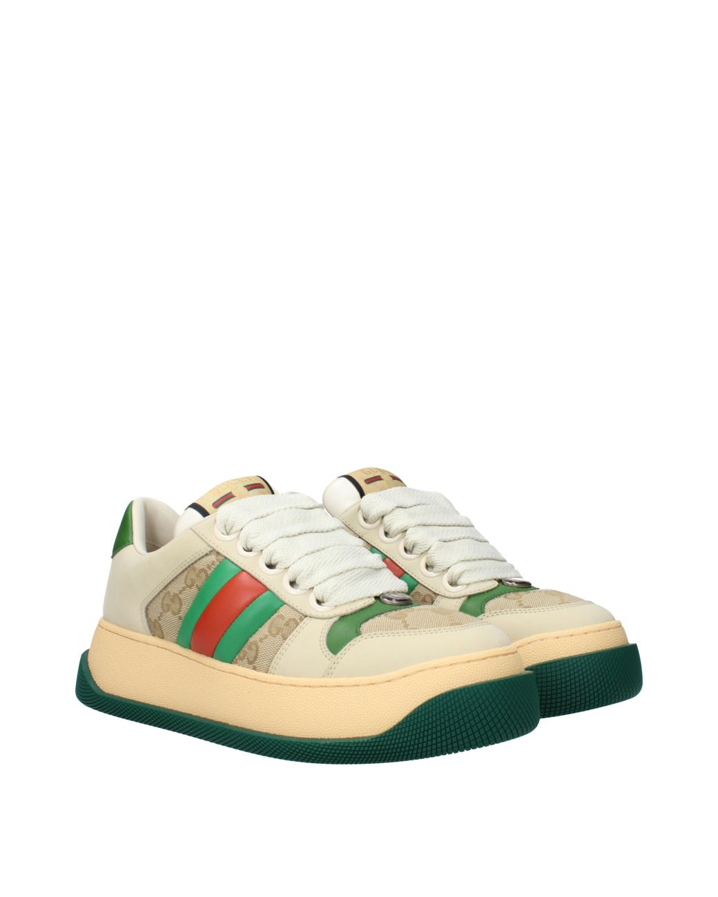 Gucci Green Screener Sneakers Suede