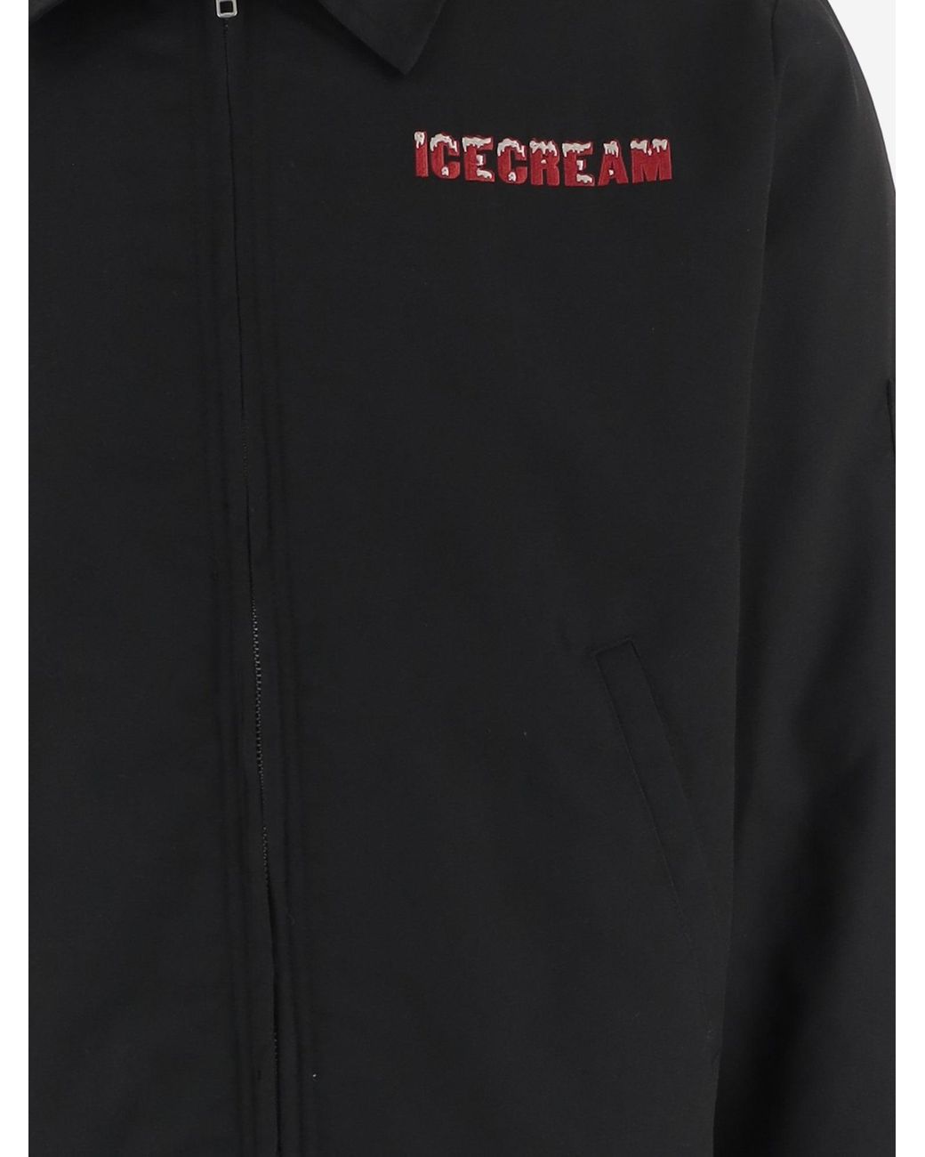 ICECREAM Black Drippy Jacket With Logo for men