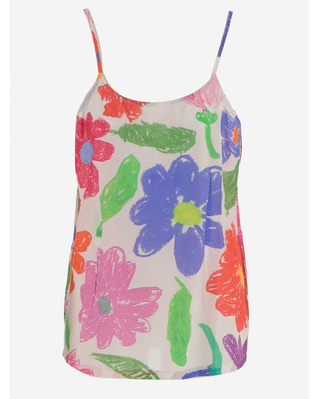 Péro Natural Leinenkleid mit Blumendruck