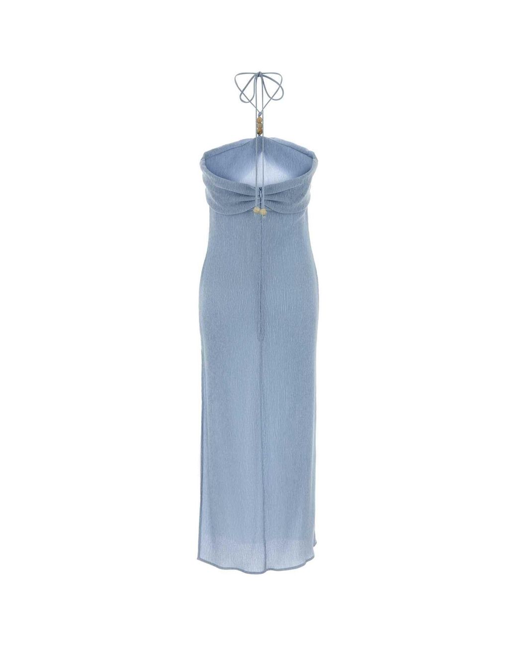 Magda Butrym Blue Light Stretch Lyocell Blend Dress