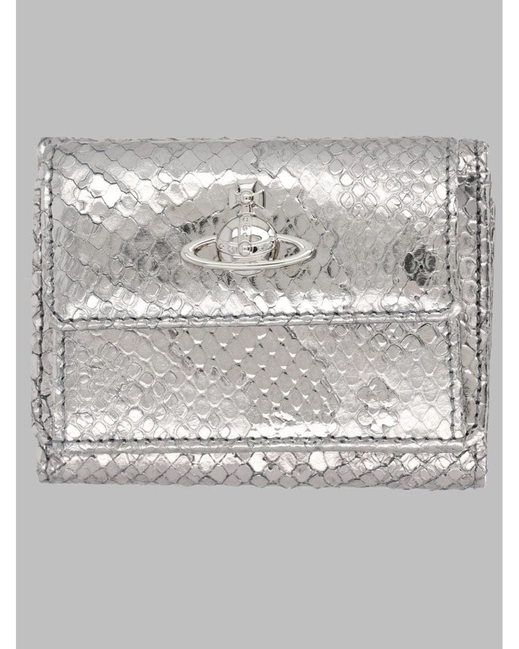 Vivienne Westwood Gray Wallet With Orb Detail Calf Leather & Purses