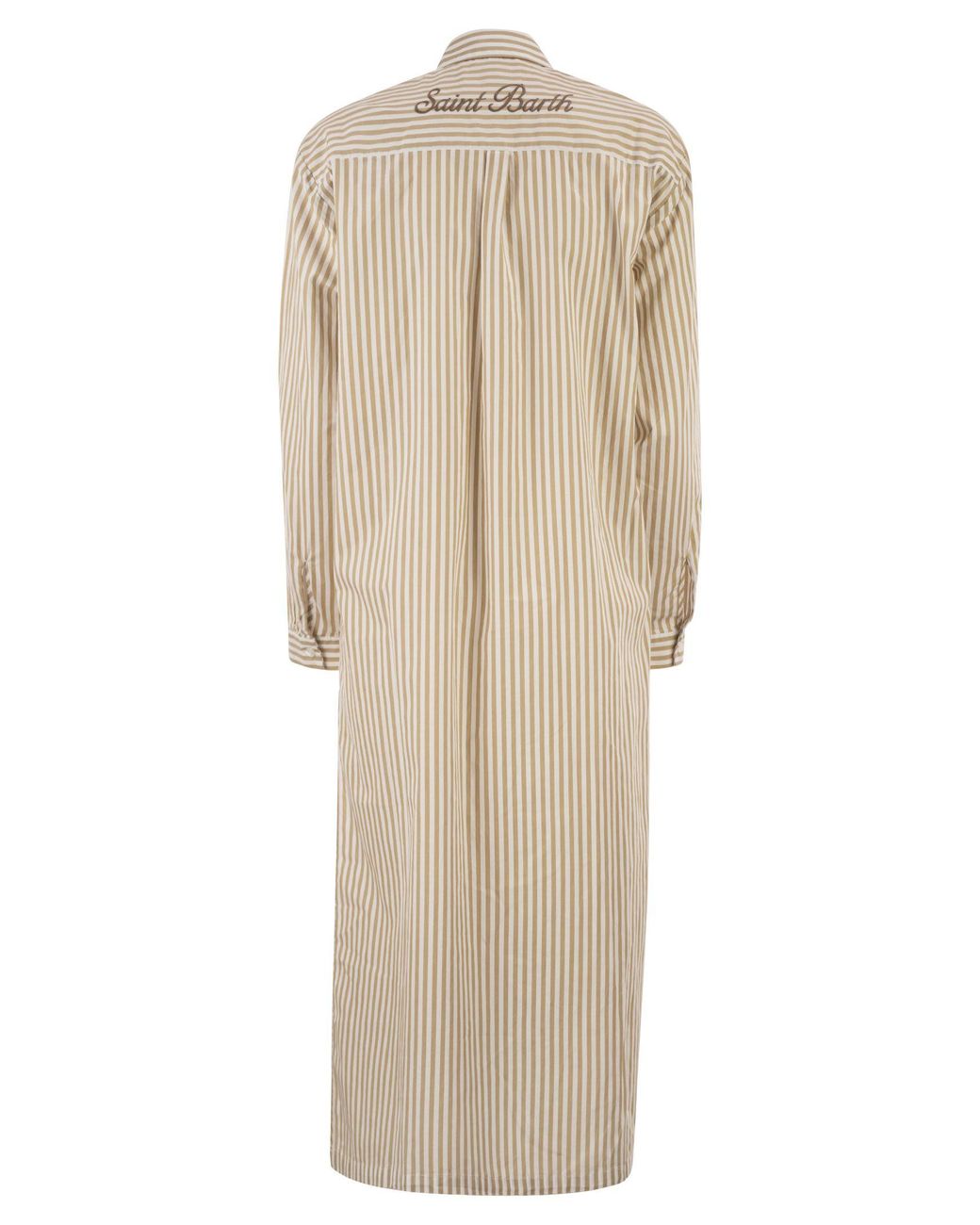 Mc2 Saint Barth Natural Long 'Shirtdress' Shirt