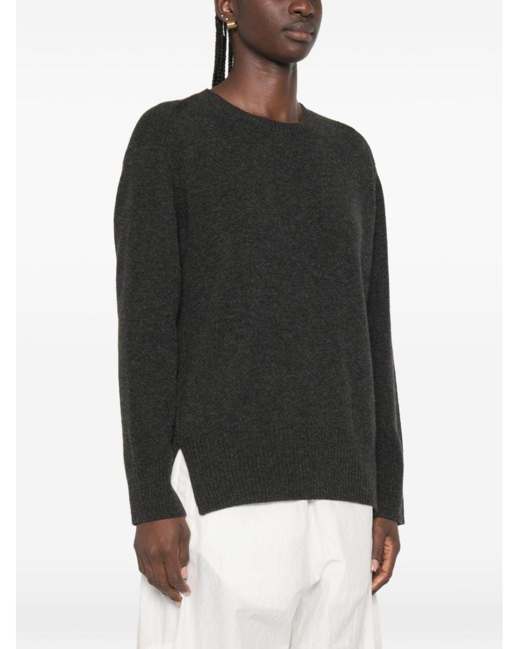 Be You Black Cashmere Crewneck Sweater