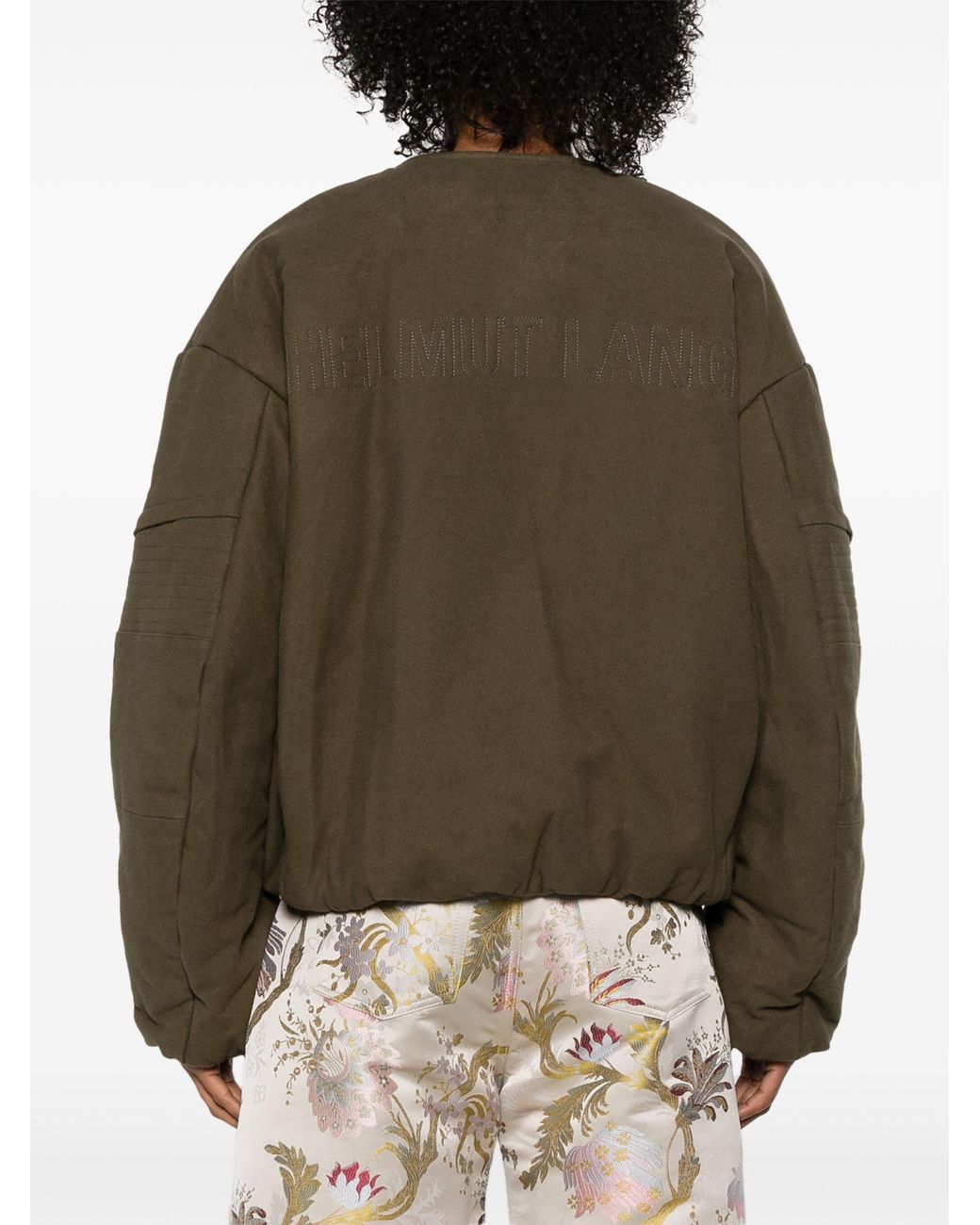 Helmut Lang Green Cocoon Bomber Jacket
