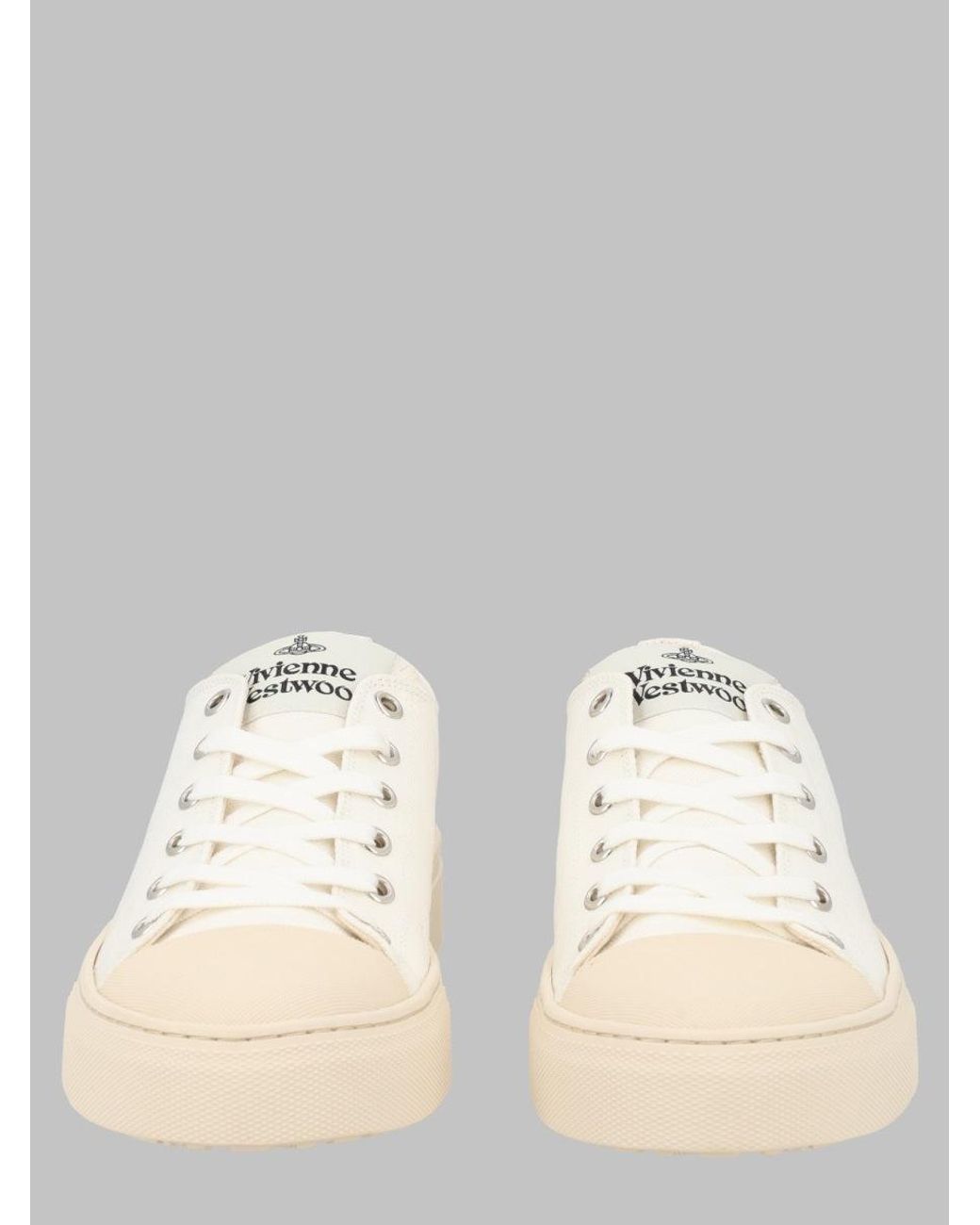 Vivienne Westwood Natural Low-Top Lace-Up Platform Sneakers