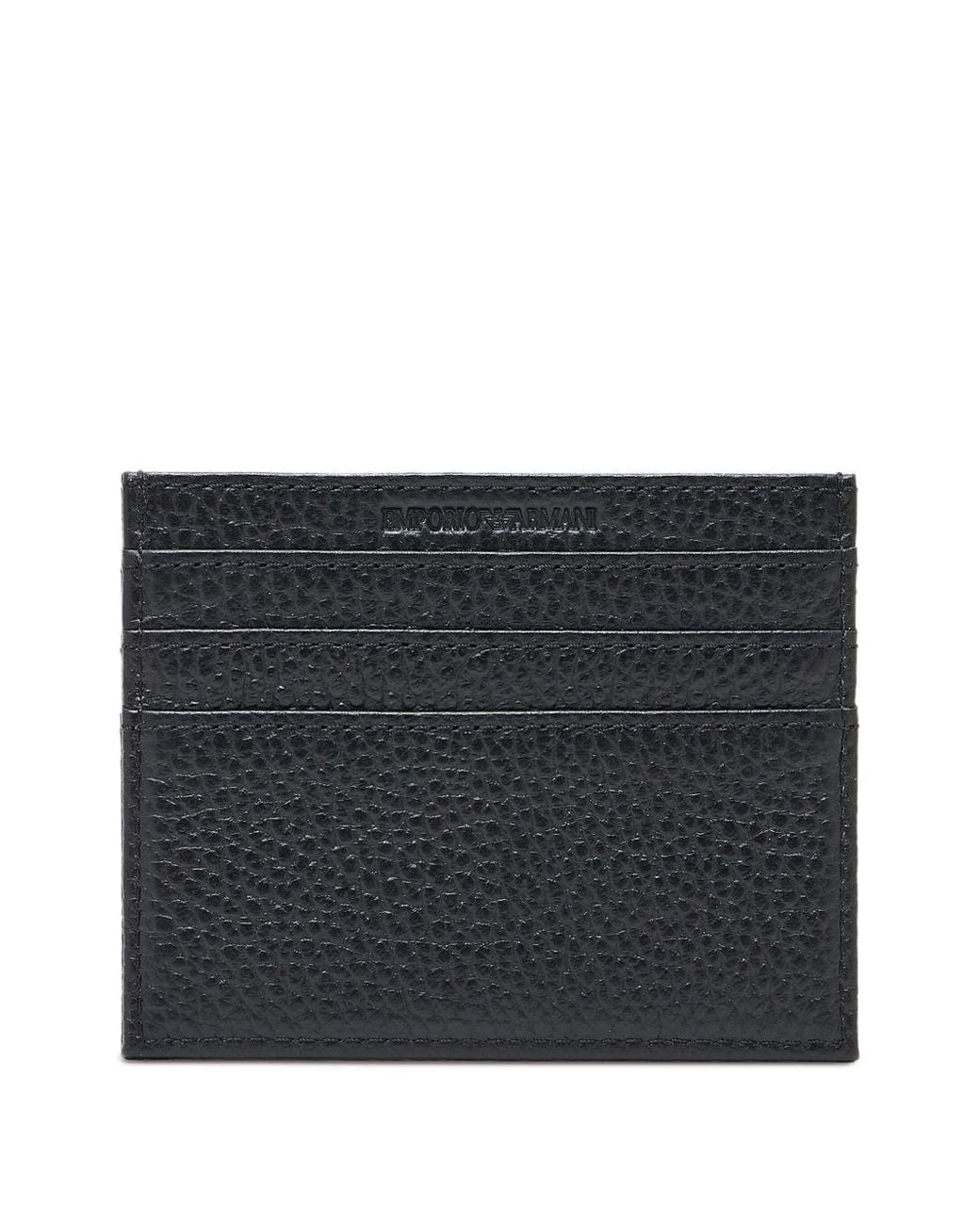 Emporio Armani White Leather Card Case And Belt Set