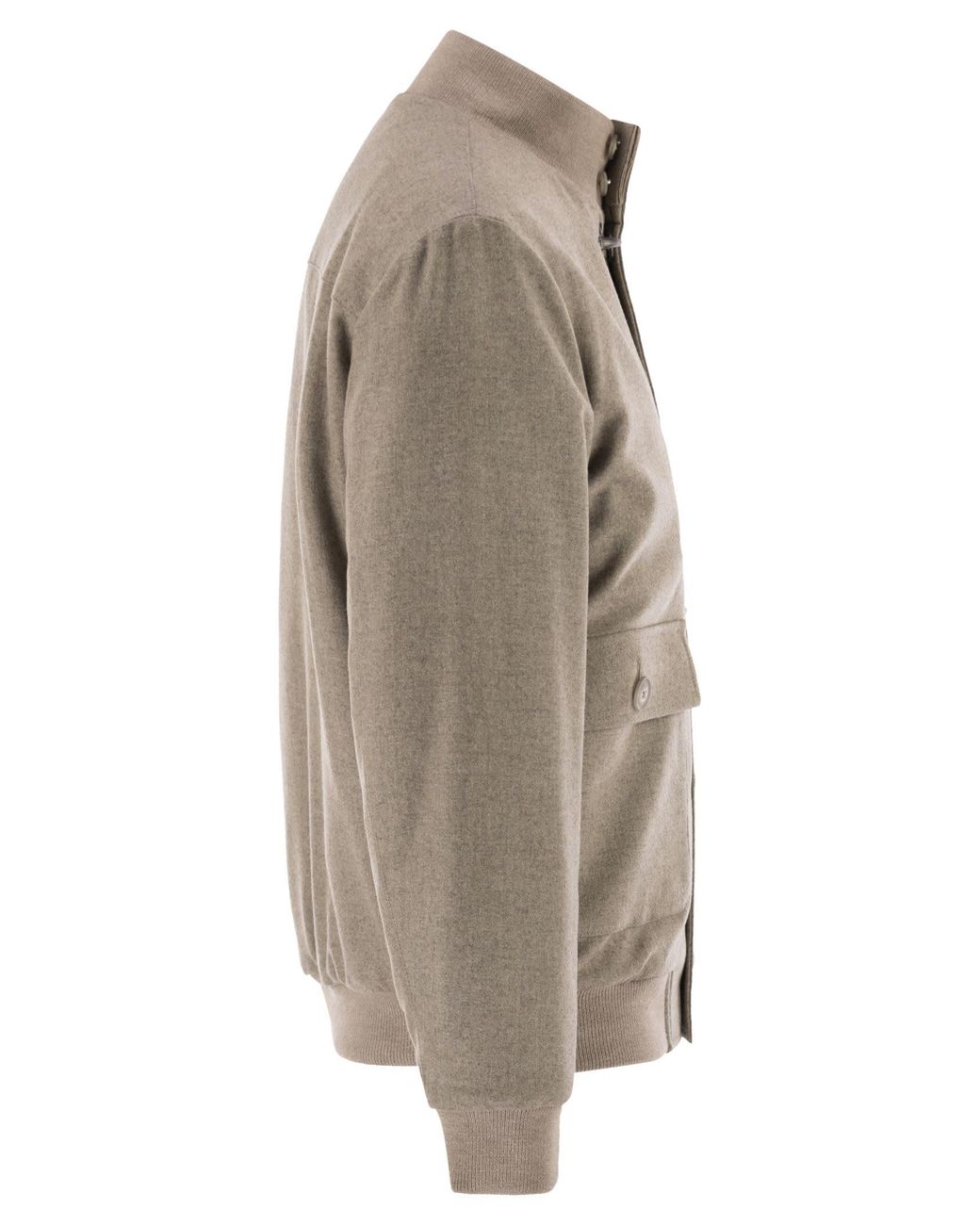 Fay Brown Virgin Wool Bomber Jacket for men
