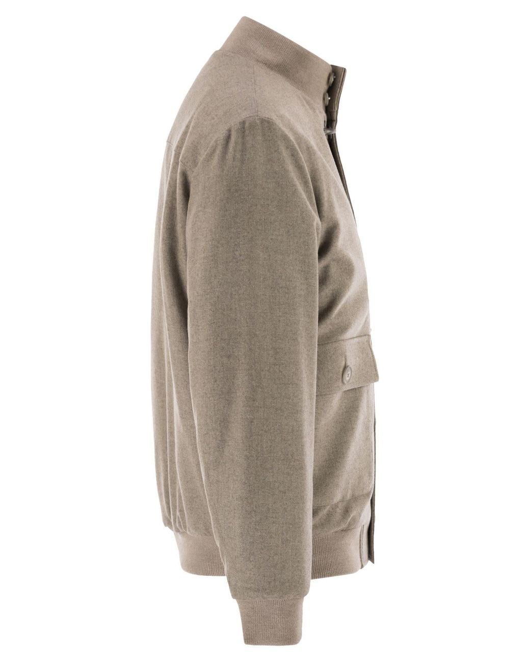 Fay Virgin Wool Bomber Jacket in het Brown voor heren