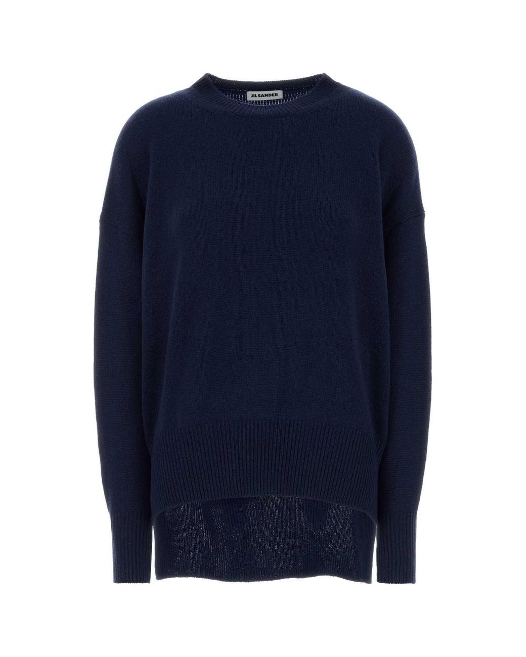 Jil Sander Blue Cashmere Oversize Sweater