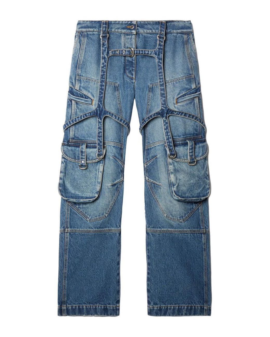 Off-White c/o Virgil Abloh Blue Wide Jeans