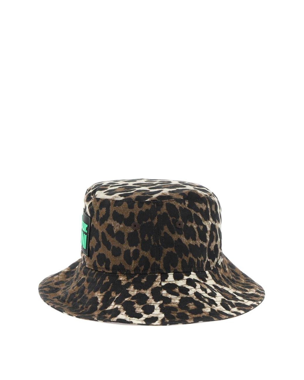 BARBOUR X GANNI Waxed Leopard Bucket Hat in Green | Lyst