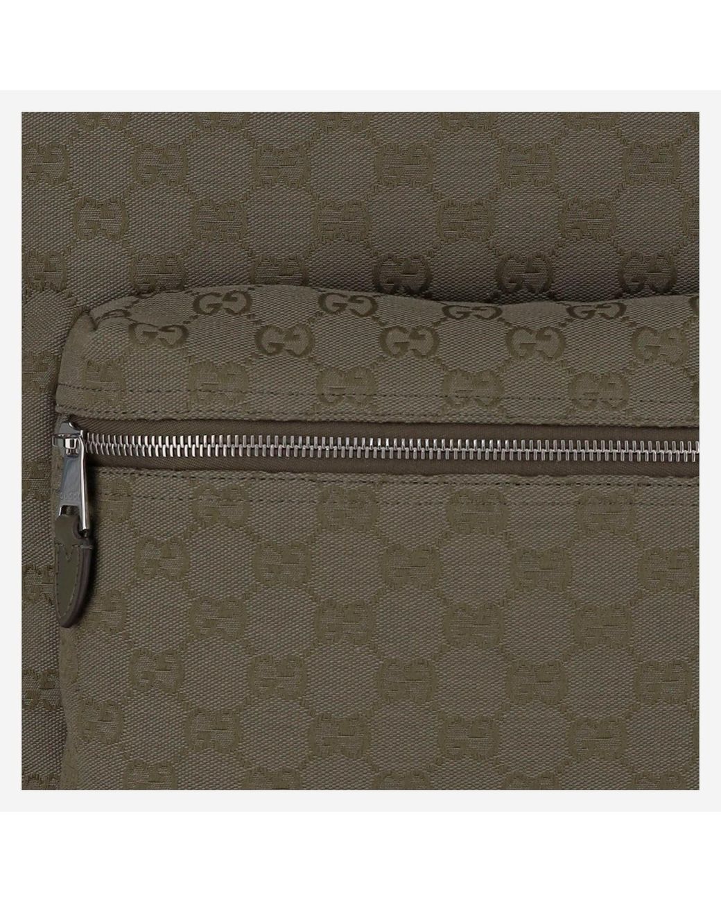 Gucci Green Gg Fabric Backpack