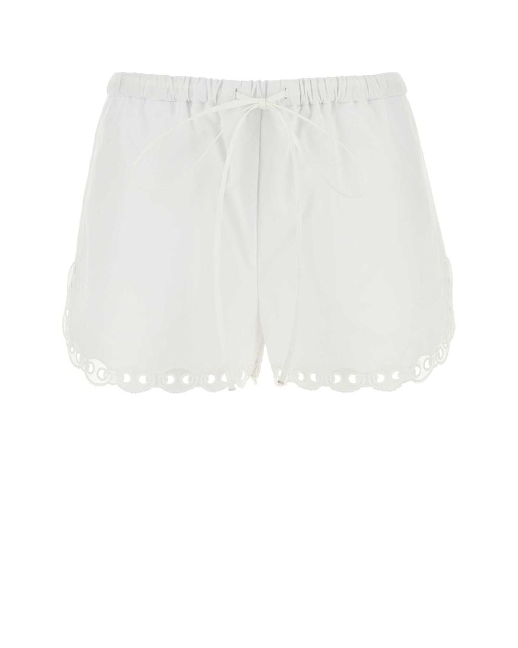 Gucci White Poplin Shorts Cotton