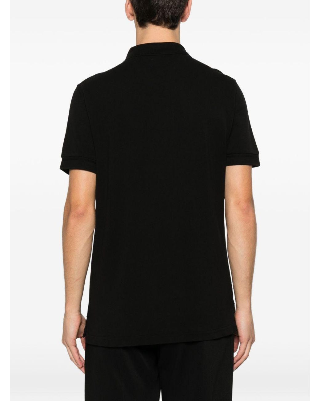 Tom Ford Black Cotton Blend Polo Shirt