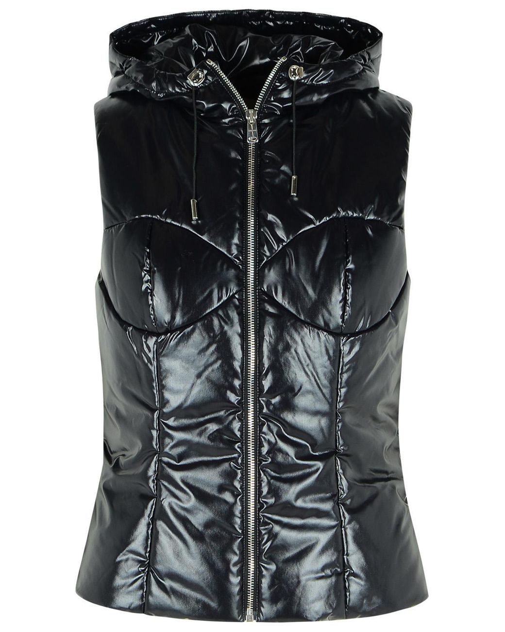 Coperni Top Met Trekkoord Capuchon En Rits in het Black