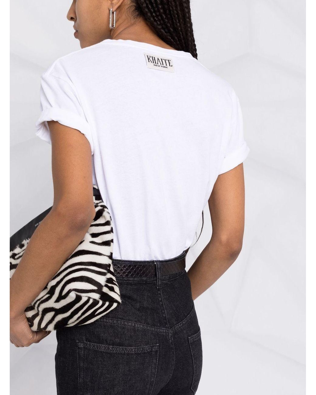Khaite White Mae Short Sleeve Tee Shirt