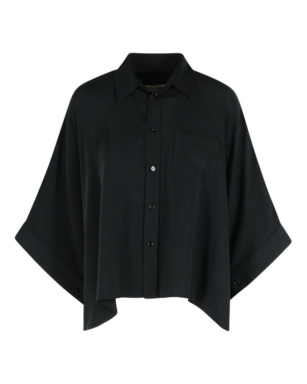 MM6 by Maison Margiela Black Polyester Cape