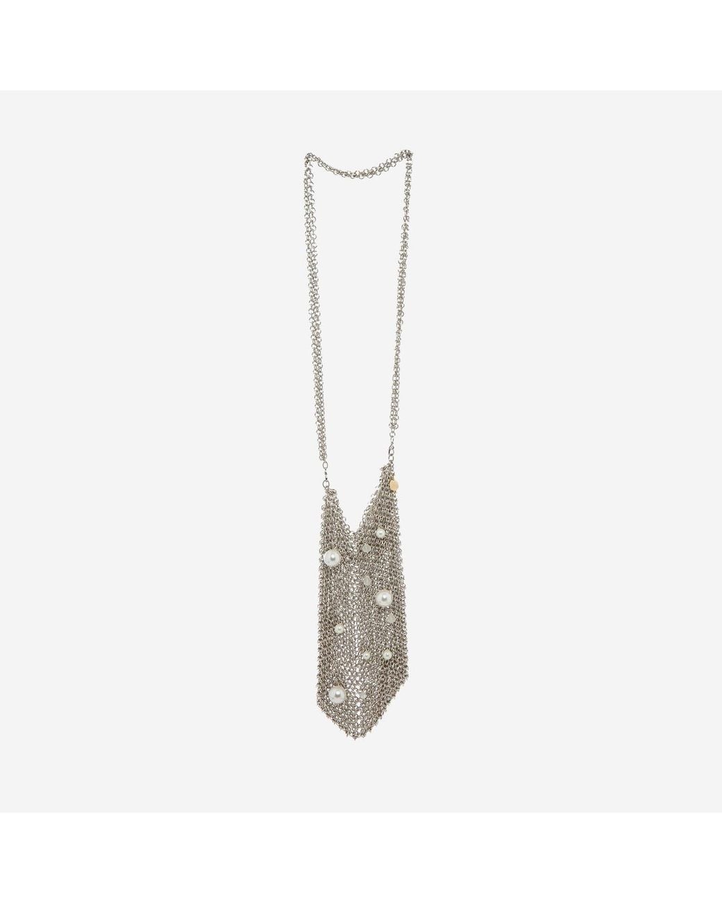 Silvia Gnecchi Metallic Pearl Bag