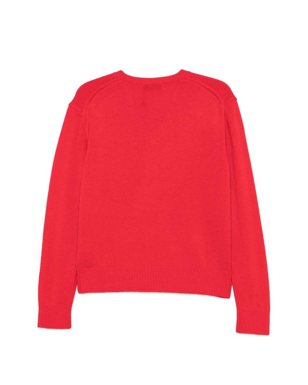 DUNST Red Wool And Cashmere V-Necked Sweater