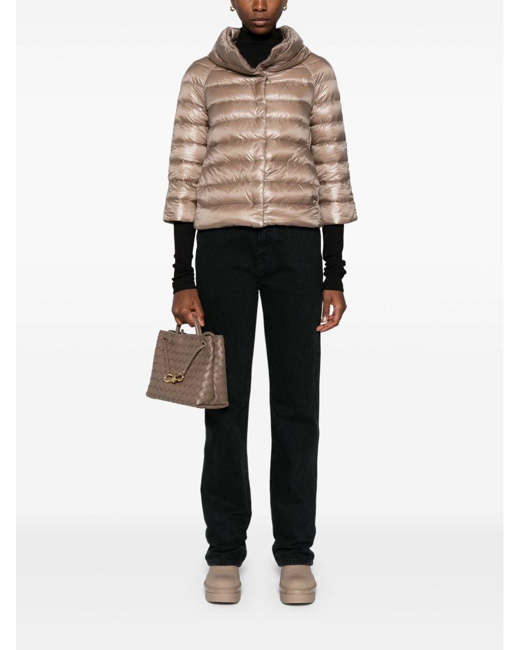 Herno Brown Sofia Short Down Jacket