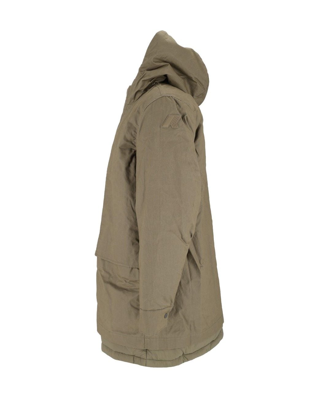 K-Way Natural Curti Wax Cotton Nylon 3/4 Jacket