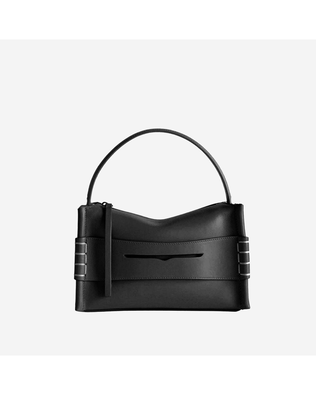 J.W. Anderson Black Leather Loafer Bag Calfskin