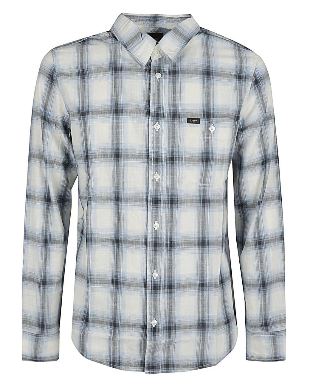 Lee Jeans Blue Logo Long Sve Shirt for men