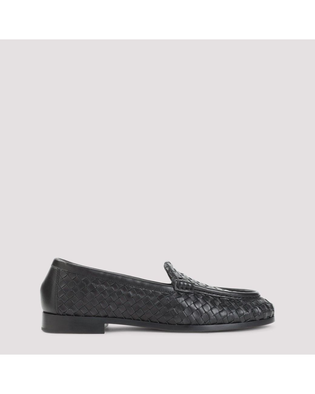 Bottega Veneta Black Silenzio Loafers