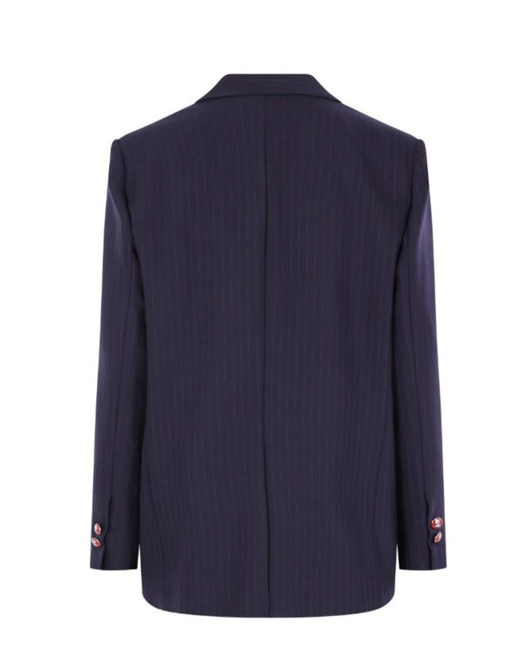 Elisabetta Franchi Blue Blazer With Logo Buttons