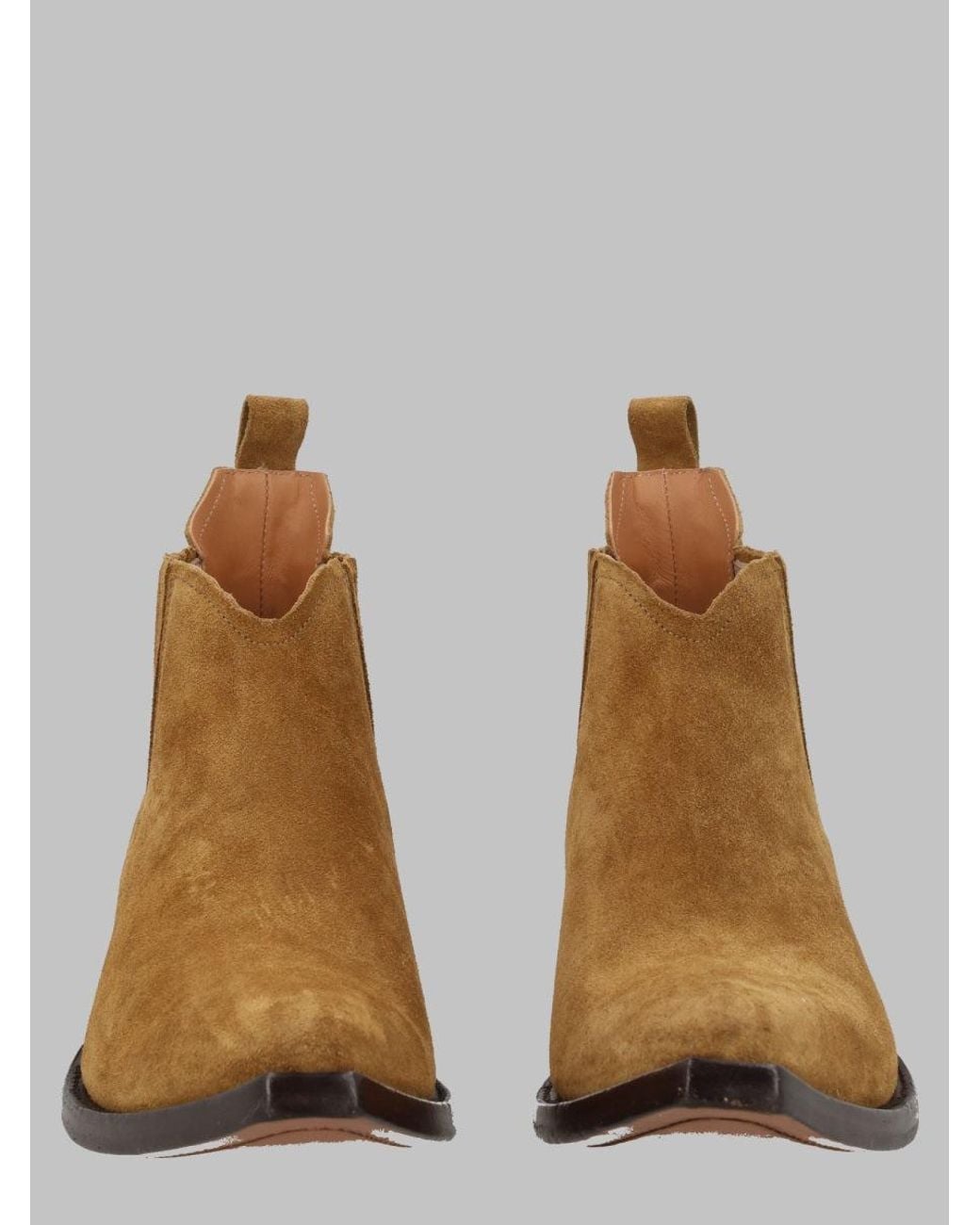 Maison Margiela Natural Boots Western Chelsea Heel-Less